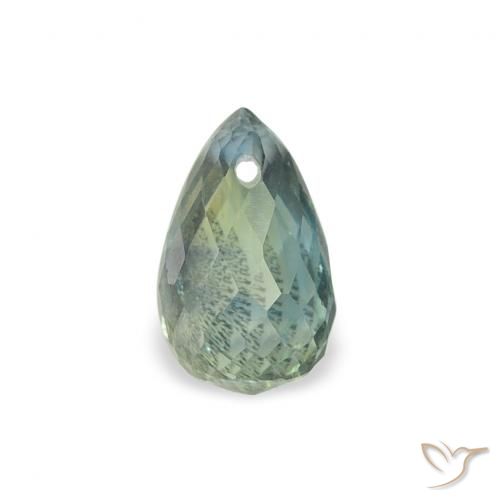 0.66ct Natürlicher grünlich-blau Saphir, Briolette, VS