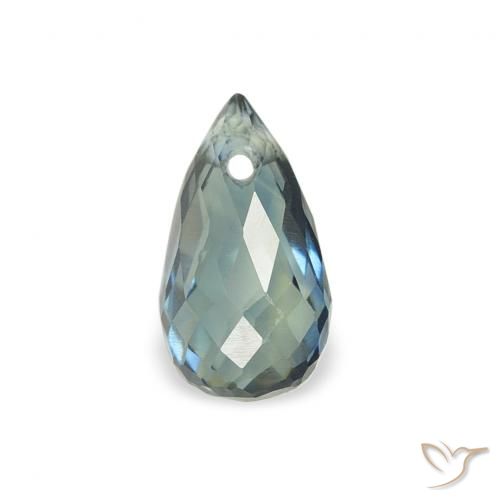 0.58ct Natürlicher Blau-grün Saphir, Briolette, VS