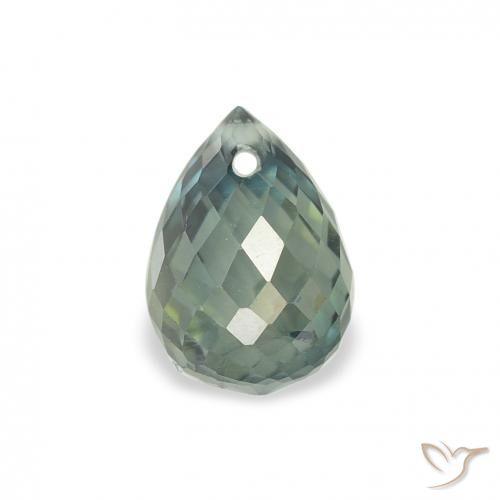 1.20ct Natürlicher Mittelblaues Grün Saphir, Briolette, VS