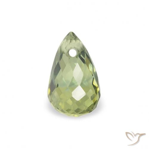 0.39ct Natürlicher Warmes Grün Saphir, Briolette, VS