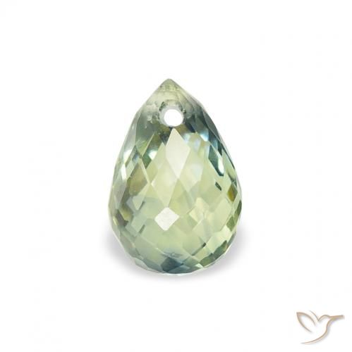 0.85ct Natürlicher hellgrün Saphir, Briolette, VS