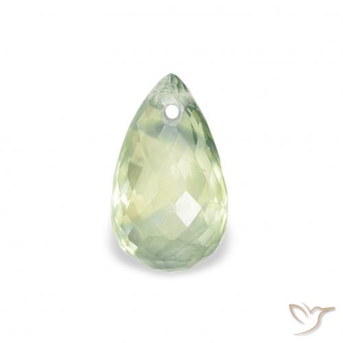 0.81ct Natürlicher Sehr helles Grün Saphir, Briolette, VS