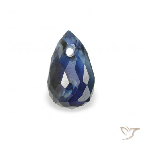 0.47ct Natürlicher Mitternachtsblau Saphir, Briolette, VS