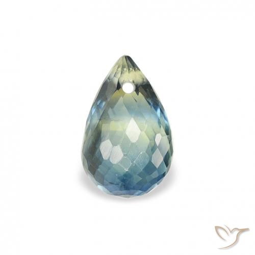 0.85ct Natürlicher Blau-grün Saphir, Briolette, VS