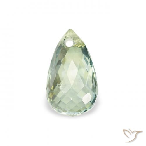 0.68ct Natürlicher hellgrün Saphir, Briolette, VS