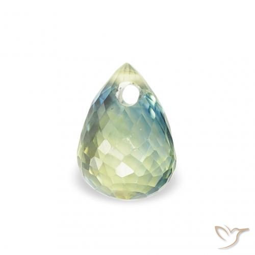 0.43ct Natürlicher Helles Salbeigrün Saphir, Briolette, VS