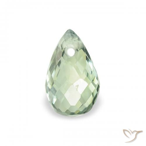 0.49ct Natürlicher Helles Salbeigrün Saphir, Briolette, VS