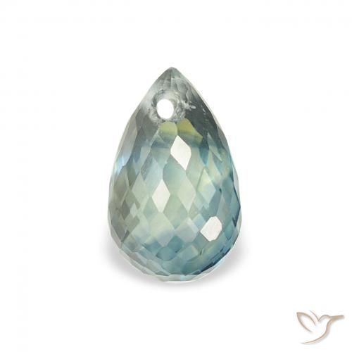 0.93ct Natürlicher Erdiges Grün Saphir, Briolette, VS