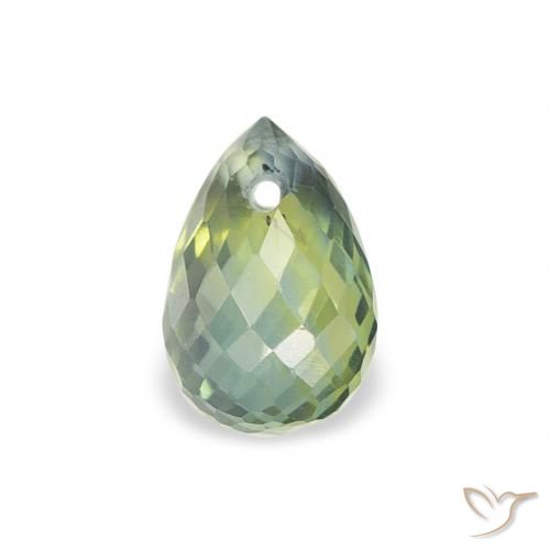 0.67ct Natürlicher hellgrün Saphir, Briolette, VS