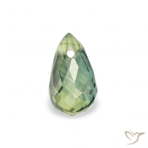 0.42ct Natürlicher hellgrün Saphir, Briolette, VS