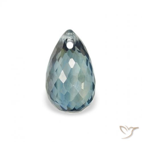 0.85ct Natürlicher Hellblau-Grün Saphir, Briolette, VS