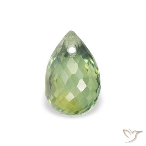 0.81ct Natürlicher hellgrün Saphir, Briolette, VS
