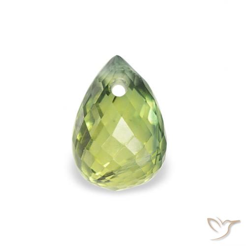 0.59ct Natürlicher Olivgrün Saphir, Briolette, VS