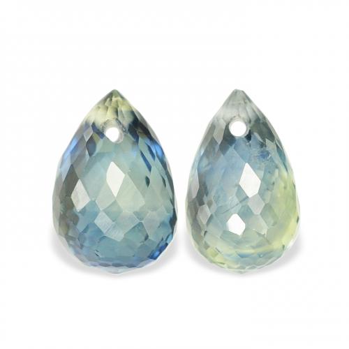 1.48 ct natürliche Blaugrün Saphir-Edelsteine, Briolette, VVS-VS