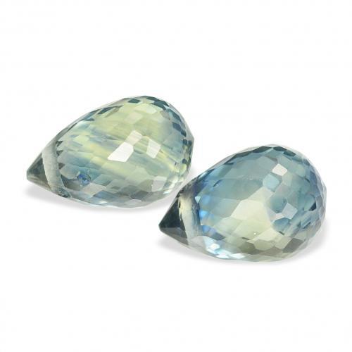 1.48 ct natürliche Blaugrün Saphir-Edelsteine, Briolette, VVS-VS