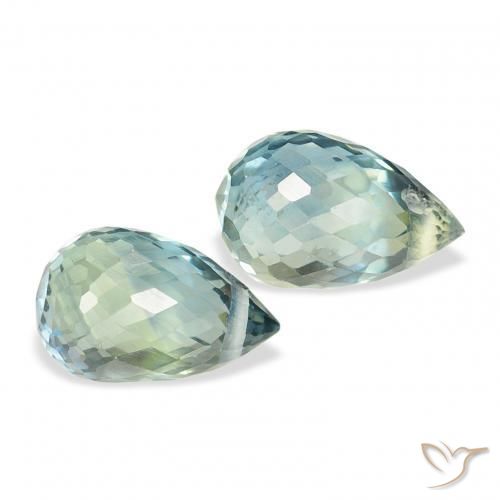 1.42 ct natürliche Blaugrün Saphir-Edelsteine, Briolette, VS