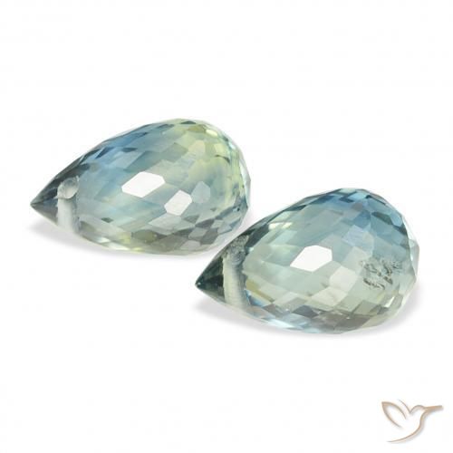 1.42 ct natürliche Blaugrün Saphir-Edelsteine, Briolette, VS