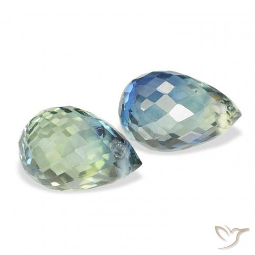 1.49 ct natürliche Blaugrün Saphir-Edelsteine, Briolette, VVS-VS