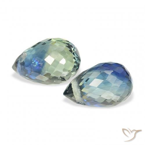 1.49 ct natürliche Blaugrün Saphir-Edelsteine, Briolette, VVS-VS