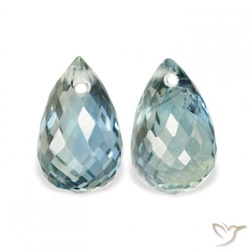 1.42 ct natürliche Blaugrün Saphir-Edelsteine, Briolette, VVS-VS