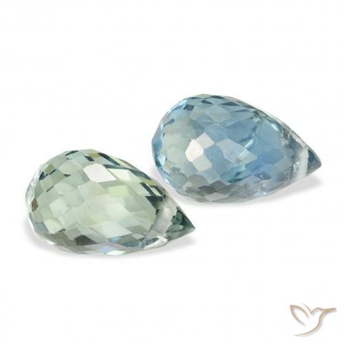 1.42 ct natürliche Blaugrün Saphir-Edelsteine, Briolette, VVS-VS