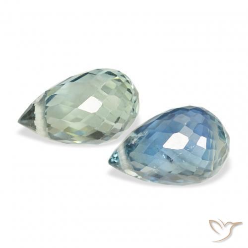 1.42 ct natürliche Blaugrün Saphir-Edelsteine, Briolette, VVS-VS