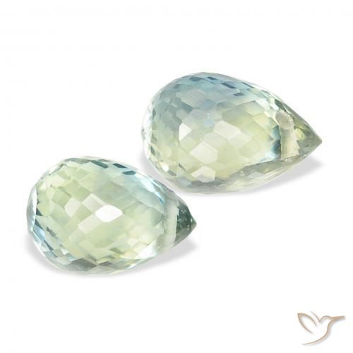 1.91 ct natürliche Helles Salbeigrün Saphir-Edelsteine, Briolette, VS