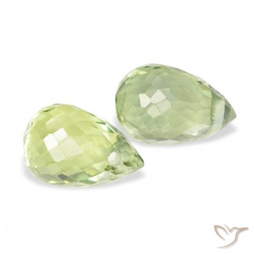 0.89 ct natürliche Helles Limettengrün Saphir-Edelsteine, Briolette, VS