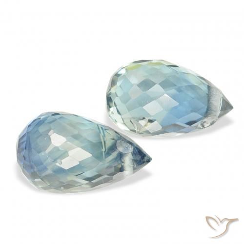 1.71 ct natürliche Blaugrün Saphir-Edelsteine, Briolette, VS