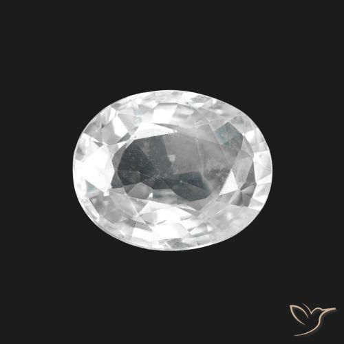 1.67ct Natürlicher Weiß Saphir, Oval, VS