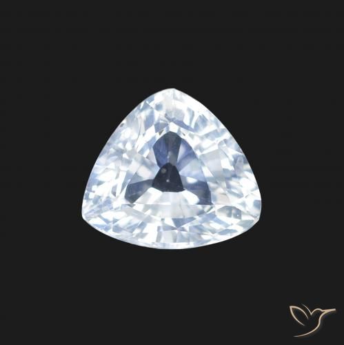 1.25ct Natürlicher Bläulich-weiß Saphir, Trillion, VS