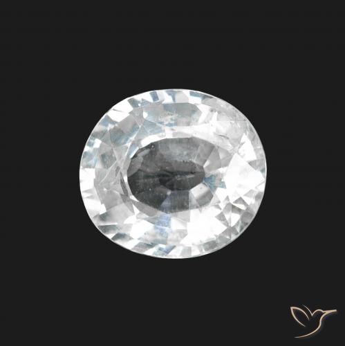 1.64ct Natürlicher Bläulich-weiß Saphir, Oval, VS