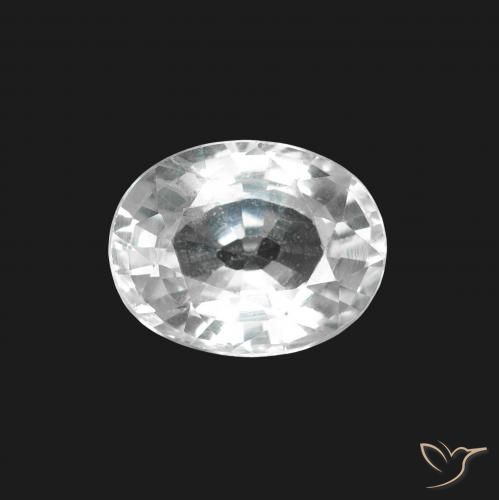 1.50ct Natürlicher Bläulich-weiß Saphir, Oval, VS
