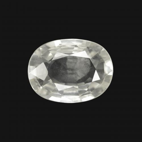 9,17 ctw natürlicher Weiß Saphir, Oval, VS