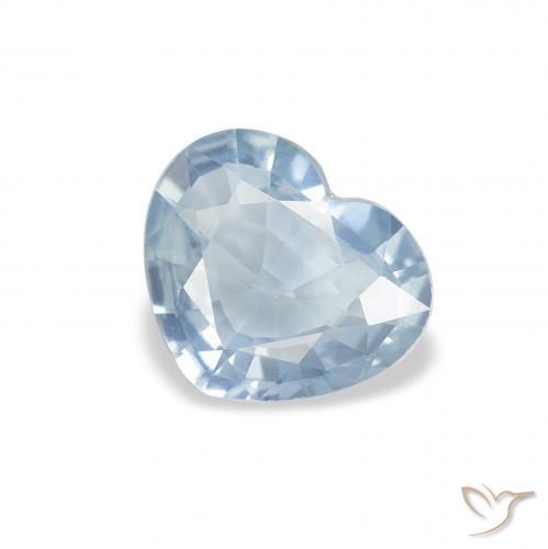 1.03ct Natürlicher Helles Aquablau Saphir, Herz, VS