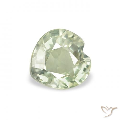 0.65ct Natürlicher hellgrün Saphir, Herz, VVS-VS