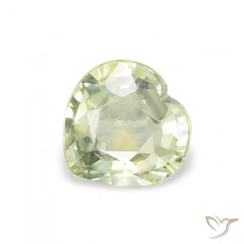 0.65ct Natürlicher Olivgrün Saphir, Herz, VS