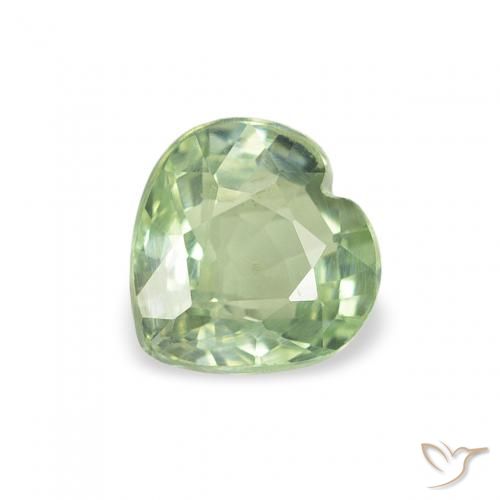 0.66ct Natürlicher hellgrün Saphir, Herz, VS