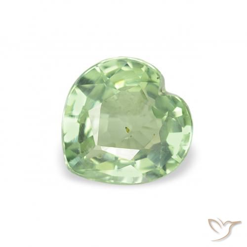 0.61ct Natürlicher Warmes Grün Saphir, Herz, VS