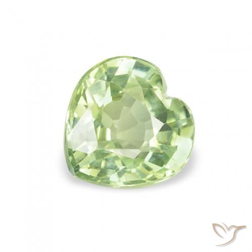 0.67ct Natürlicher Mittelgrün Saphir, Herz, VS