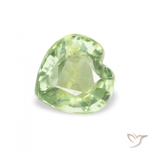 0.68ct Natürlicher Warmes Grün Saphir, Herz, VS
