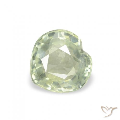 0.62ct Natürlicher Graugrün Saphir, Herz, VS