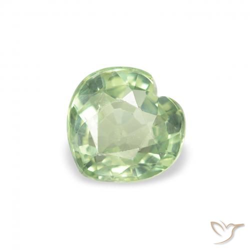 0.62ct Natürlicher hellgrün Saphir, Herz, VS