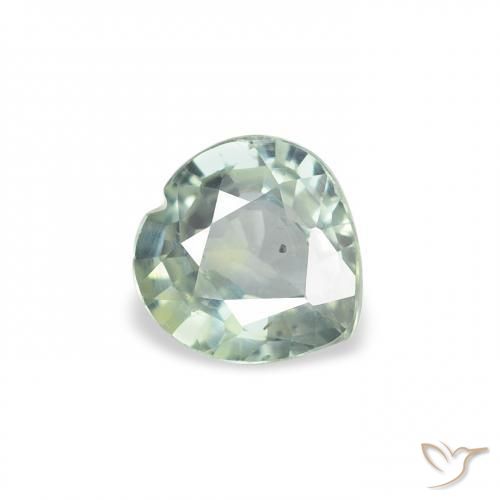 0.61ct Natürlicher hellgrün Saphir, Herz, VS