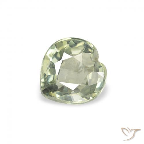0.62ct Mittelgrün Saphir, Herz, VS