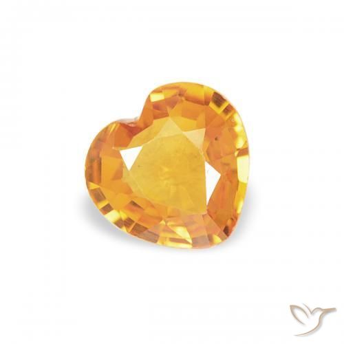 9,17 ctw natürlicher Mittelorange Saphir, Herz, VS
