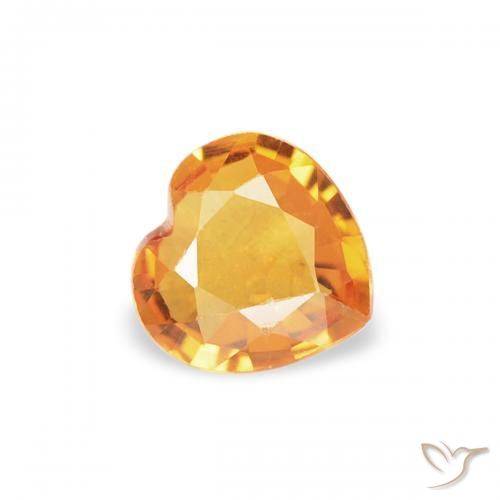 9,17 ctw natürlicher Orange-Gold Saphir, Herz, VS