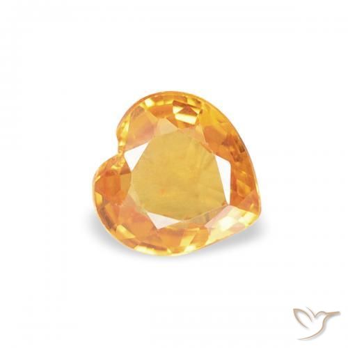 9,17 ctw natürlicher Orange-Gold Saphir, Herz, VS