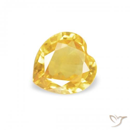 0.36ct Mittelgold Saphir, Herz, VS