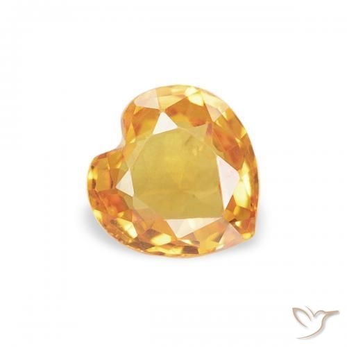 9,17 ctw natürlicher Mittelorange Saphir, Herz, VS